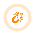 Lead Acquisition Icon in Circle